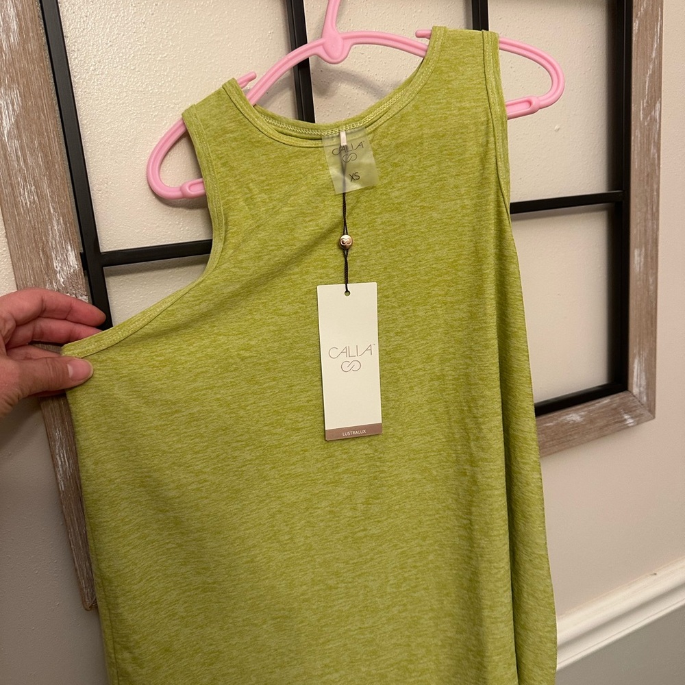 Cala Light Green Tank Top
